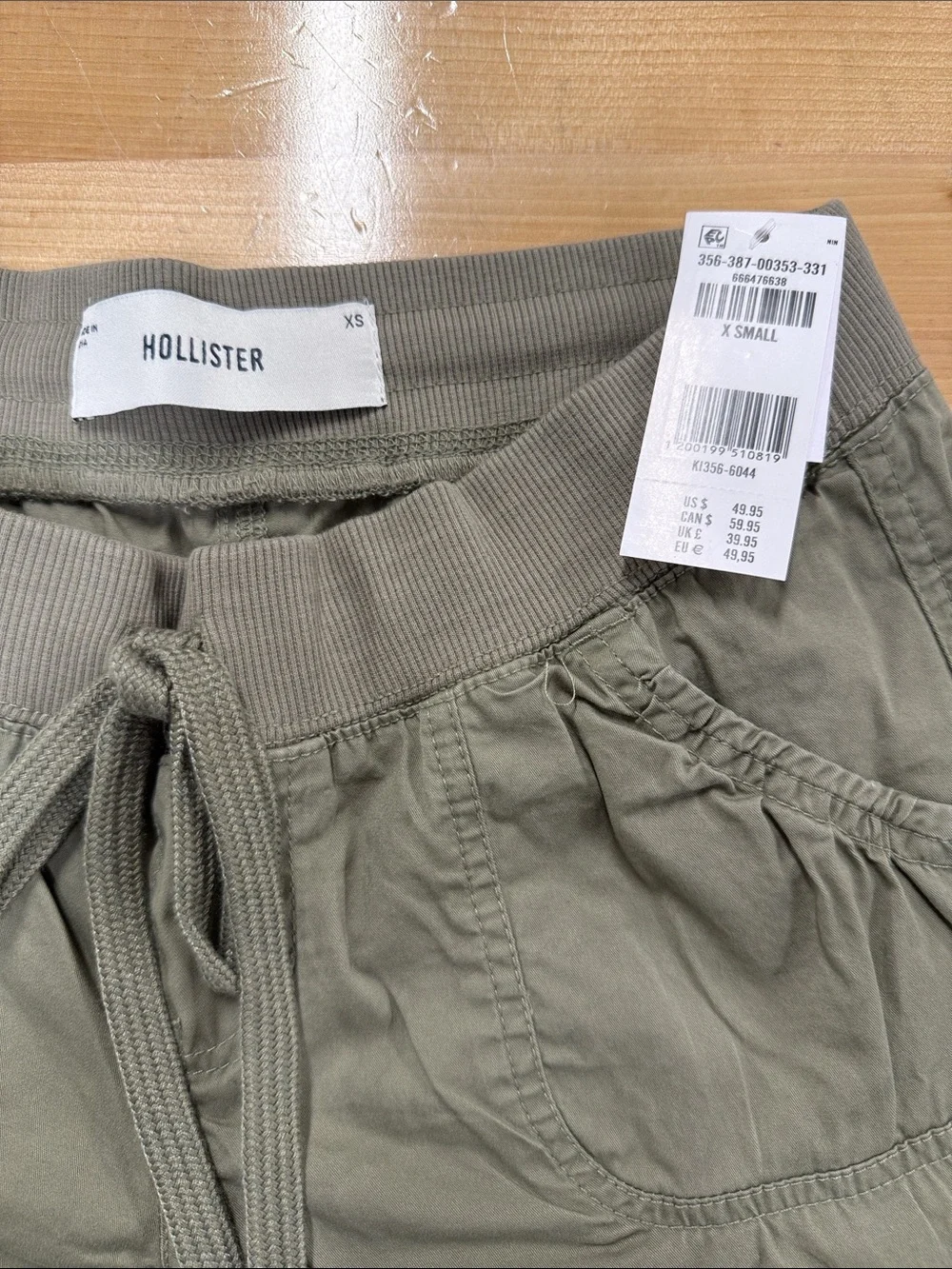 Hollister Olive Drawstring Waist Joggers